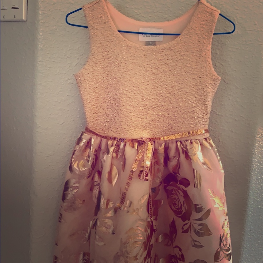 Children’s Place Rose Gold Party Dress🌹💖